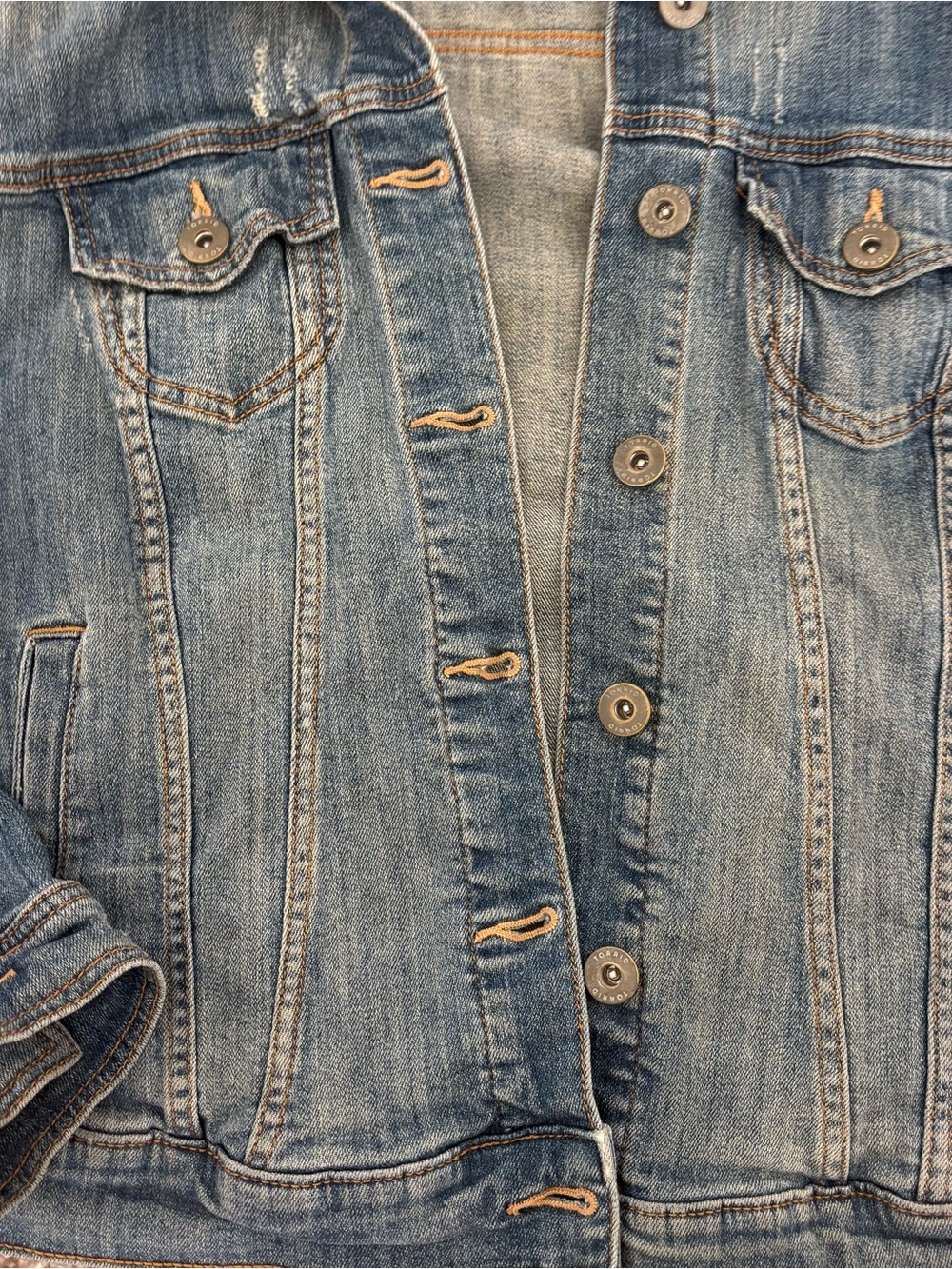 torrid distressed denim jacket - Picture 3 of 7